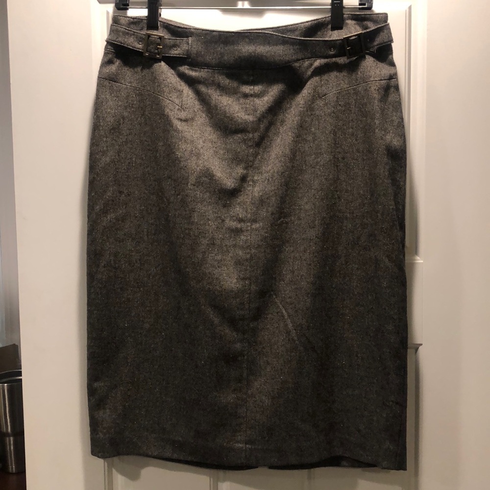 Ann Taylor brown tweed skirt